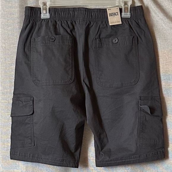 Fat Face•elastic waist cargo shorts•32” waist•cotton blend•dark charcoal gray - Picture 2 of 14